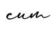 单词cum书写