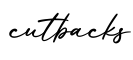 单词cutbacks书写