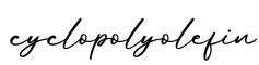 单词cyclopolyolefin书写
