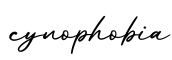 单词cynophobia书写