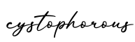 单词cystophorous书写