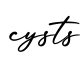 单词cysts书写