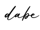 单词dabe书写