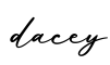 单词dacey书写