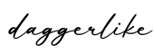 单词daggerlike书写