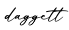 单词daggett书写