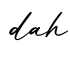 单词dah书写