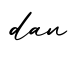 单词dan书写
