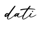 单词dati书写