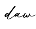 单词daw书写