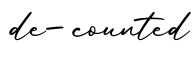 单词de-counted书写