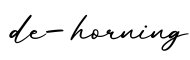 单词de-horning书写