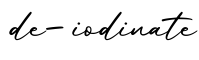 单词de-iodinate书写