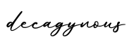 单词decagynous书写