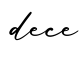 单词dece书写