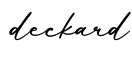 单词deckard书写