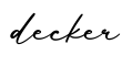 单词decker书写