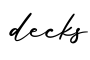 单词decks书写