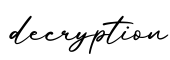 单词decryption书写