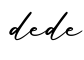 单词dede书写