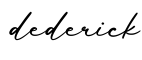 单词dederick书写