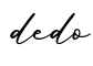 单词dedo书写