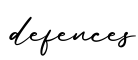 单词defences书写