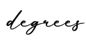 单词degrees书写