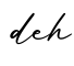 单词deh书写
