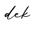 单词dek书写
