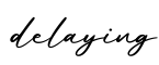 单词delaying书写