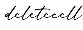 单词deletecell书写