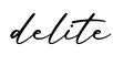 单词delite书写