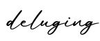单词deluging书写