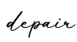 单词depair书写