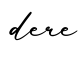 单词dere书写