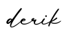 单词derik书写