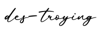 单词des-troying书写