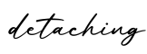 单词detaching书写