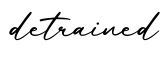 单词detrained书写
