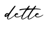 单词dette书写