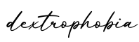 单词dextrophobia书写