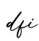 单词dfi书写