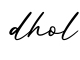 单词dhol书写