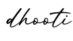 单词dhooti书写