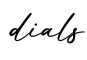 单词dials书写