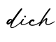 单词dich书写