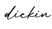单词dickin书写