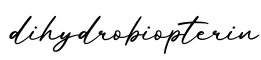单词dihydrobiopterin书写
