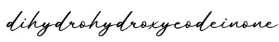 单词dihydrohydroxycodeinone书写